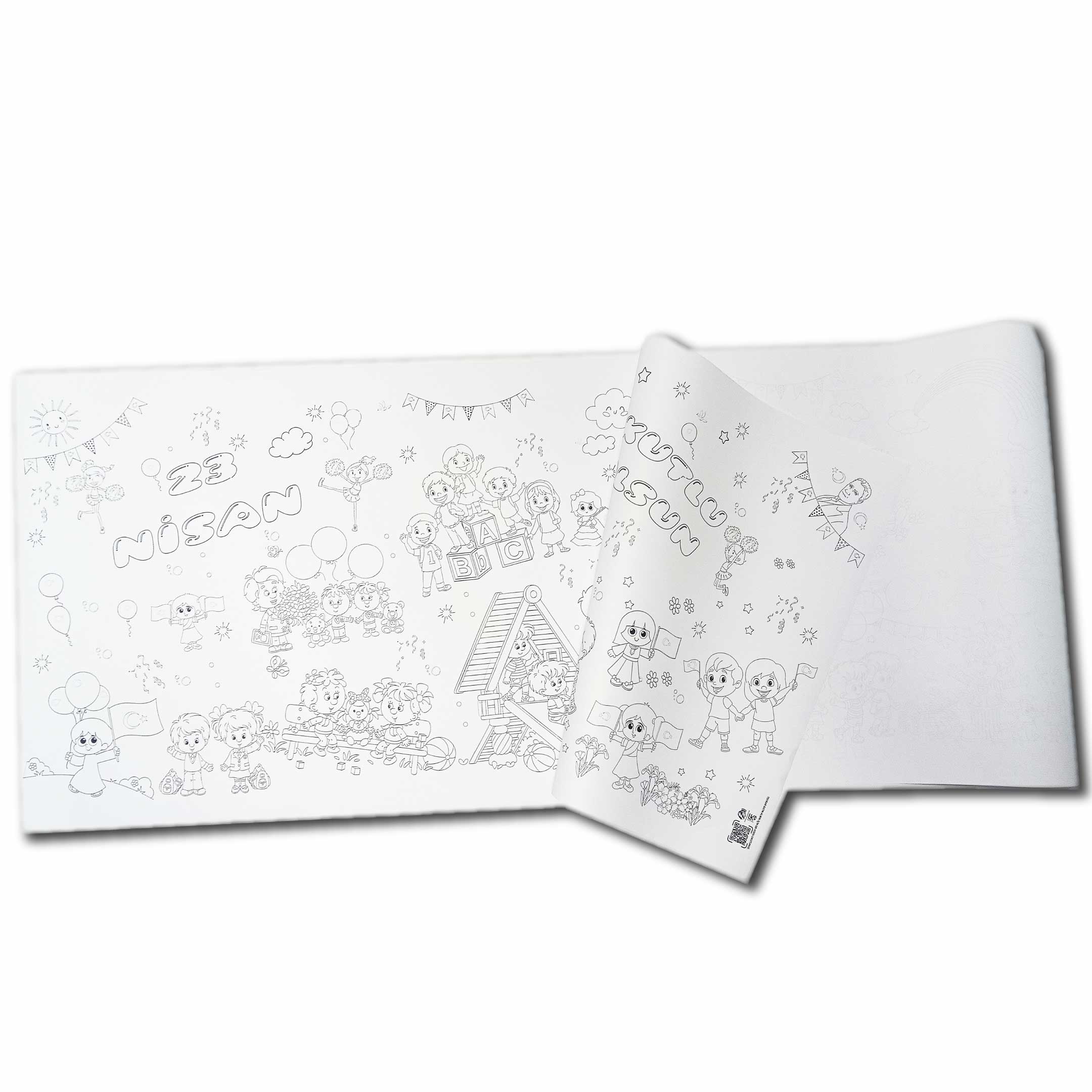 DEV BOYAMA RULOSU 23 NİSAN KUTLU OLSUN + TAŞIMA ÇANTASI - Görsel 3