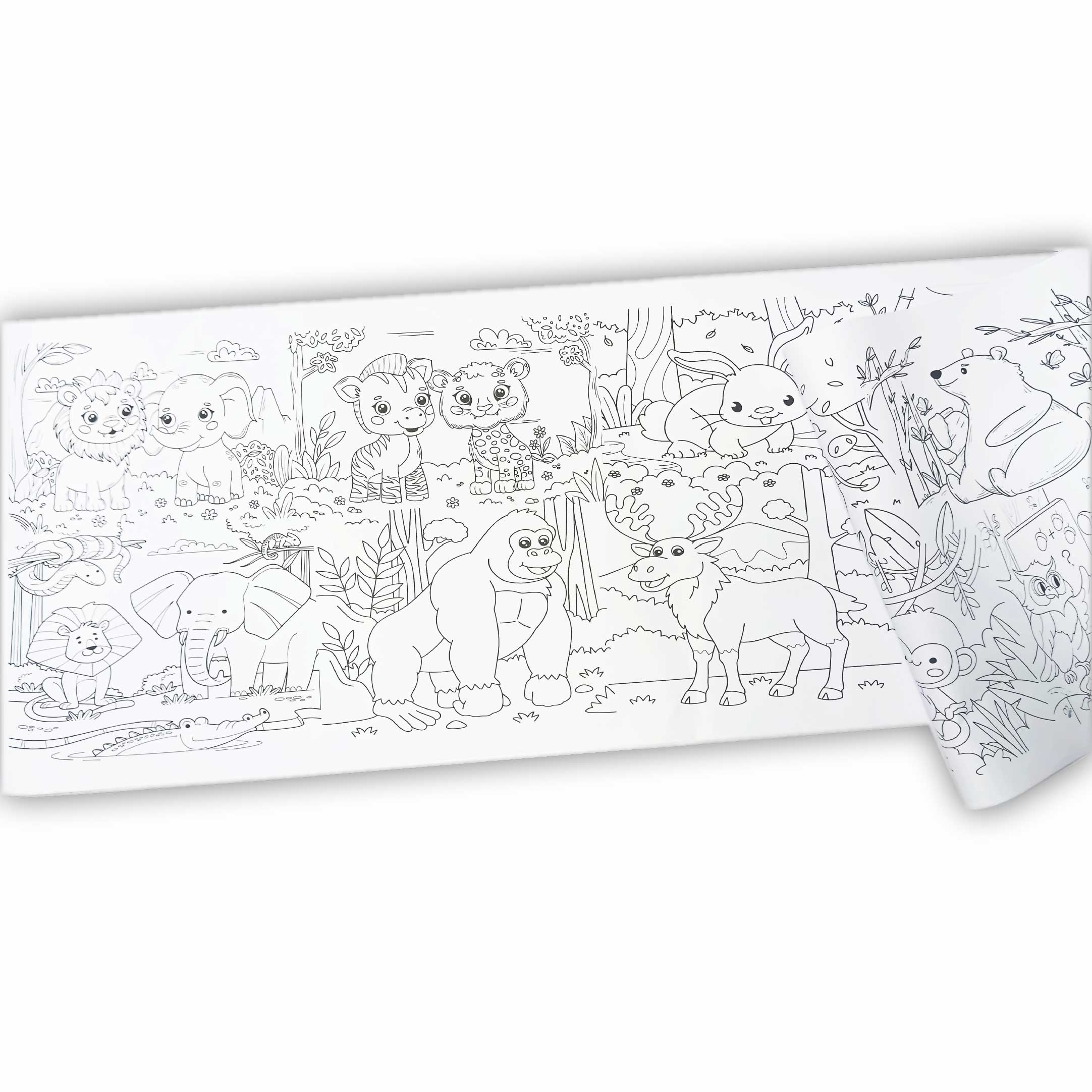 DEV BOYAMA RULOSU HAYVANLAR ALEMİ + TAŞIMA ÇANTASI - Görsel 4