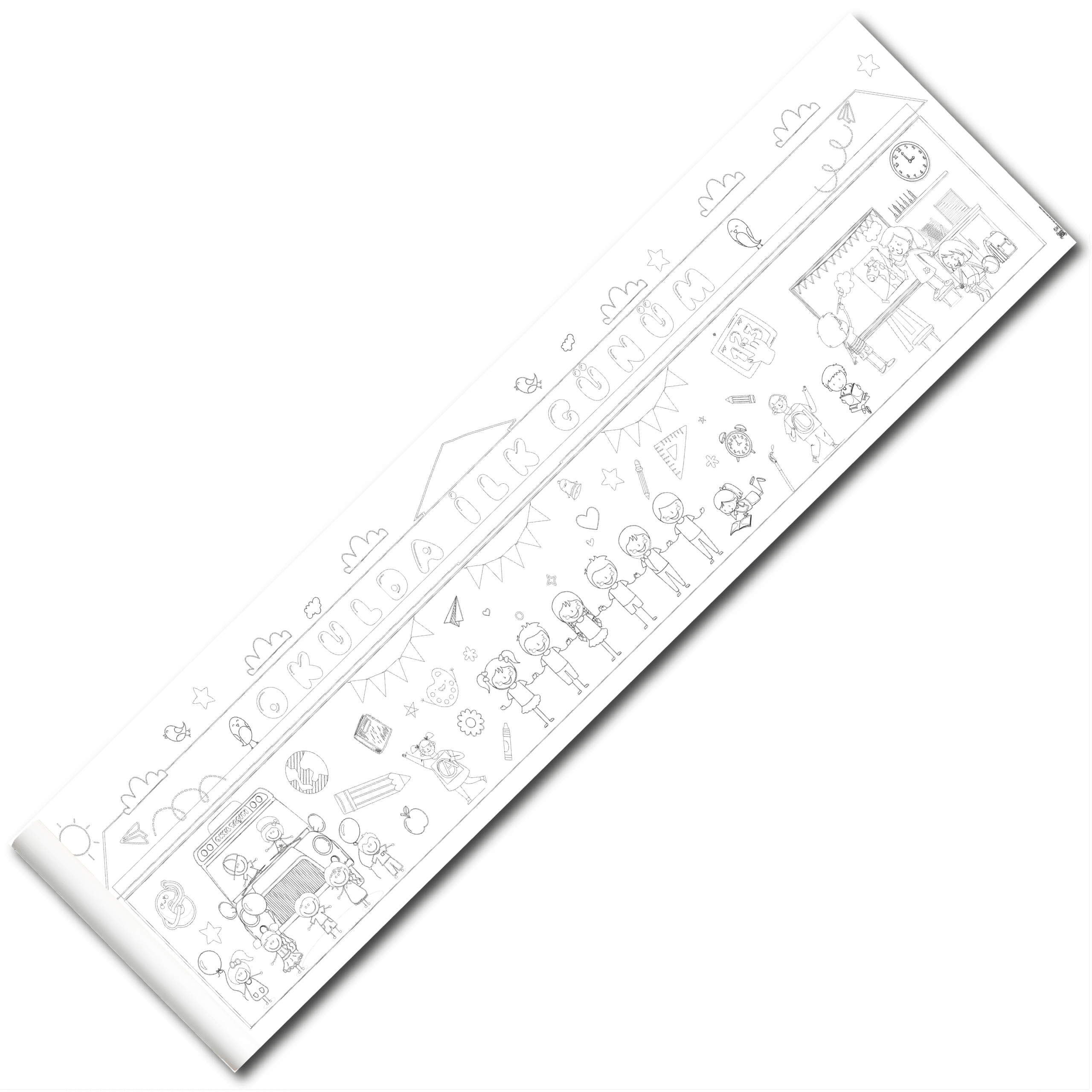 DEV BOYAMA RULOSU OKULDA İLK GÜNÜM +  TAŞIMA ÇANTASI - Görsel 2