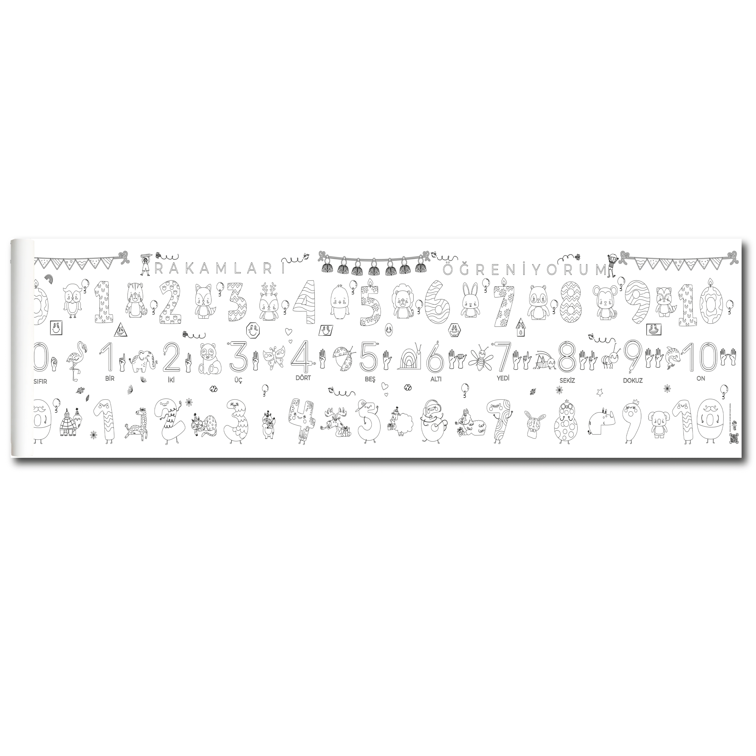 DEV BOYAMA RULOSU RAKAMLARI ÖĞRENİYORUM  +  TAŞIMA ÇANTASI