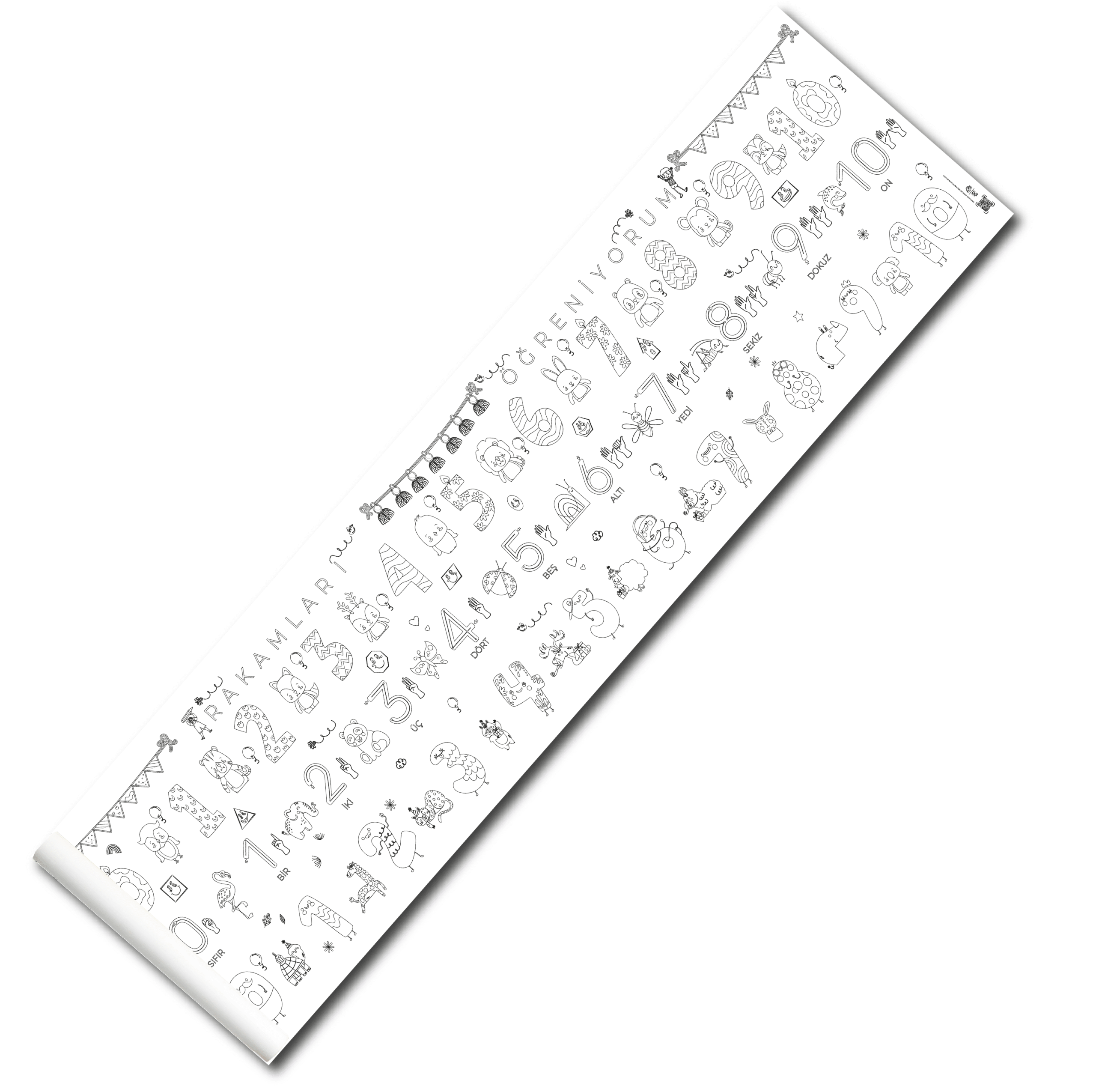 DEV BOYAMA RULOSU RAKAMLARI ÖĞRENİYORUM  +  TAŞIMA ÇANTASI - Görsel 2